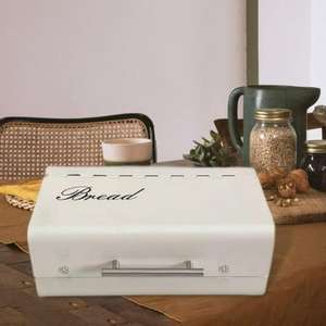 กล่องขนมปังพรีเมี่ยมสมัยเก่าที่มีดีไซน์ย้อนยุคคลาสสิกสำหรับการตกแต่งห้องครัวเคลือบผงสีขาวสำเร็จรูปรูปร่างและขนาดที่กำหนดเอง - Product Image 6