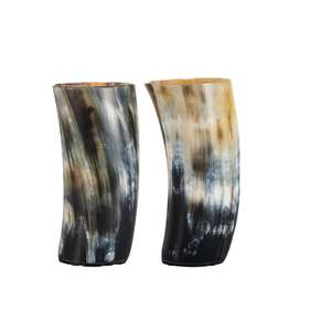 World Craft Impex Tasse en corne de buffle naturelle faite à la main de qualité supérieure Design inspiré de Viking pour l'amateur de bière vin vodka sculpté - Product Image 1