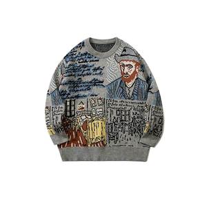 Pull Homme Motif Jacquard Tricots Pulls Hiver Haut en Tricot de Coton Col Ras du Cou Pull Tricoté Mode Pull Homme - Product Image 3