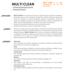 MULTI CLEAN 750 ml Spray Sgrassante Universale (Faren 209750) - Product Image 2