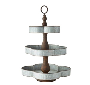 Soporte de pastel único para el hogar, bandeja de servicio de pastel de boda, Hotel, restaurante, hierro galvanizado al por mayor, herramienta de soporte de Metal para pasteles - Product Image 1