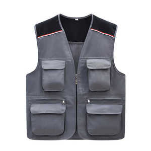 Vêtement de travail haute visibilité, veste de sécurité sans manches avec bande réfléchissante pour les travailleurs du bâtiment et les travailleurs en extérieur - Product Image 1