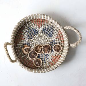 Plateau d'herbe de mer tissé bon marché, plateau d'herbe de mer naturel écologique de qualité supérieure avec nacre - Product Image 4