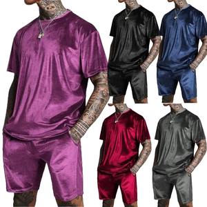 Hommes 2025 nouvelle mode loisirs voyage été couleur unie short à manches courtes survêtement - Product Image 6