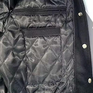 Chaqueta universitaria de satén ligera, chaqueta de béisbol Bomber personalizada OEM, ropa de abrigo Unisex para ropa de calle de moda, estilo universitario - Product Image 3