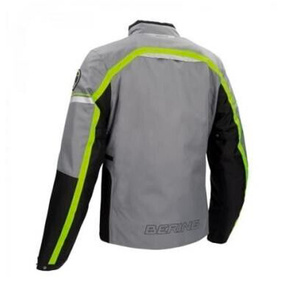 Blouson de moto Bering Greenwich High Racing en cuir véritable, coupe-vent, respirant et imperméable pour l'été, avec techniques d'impression - Product Image 2