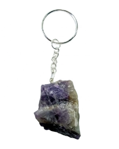 High Quality Crystal Keychain Stone Raw amethyst <b>Key</b> Chine Natural Stone Healing <b>Key</b> <b>Holder</b> Gift for Women <b>Key</b> <b>Chains</b> Wholesale - Product Image 1