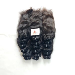 Máquina vietnamita 100% sin procesar, doble trama, venta al por mayor, paquete de templo, procesamiento natural, sin trenzar, extensiones de cabello humano - Product Image 2