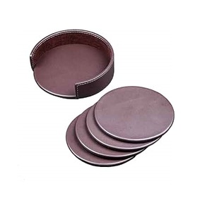 Square Shape <b>Leather</b> Coaster Best Manufacturer for Home Hotel Kitchen and Table Top Coaster Handmade Handcrafted - Product Image 4