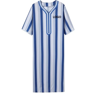 Thobe marocain premium teint moutarde personnalisé brodé pour hommes vêtements islamiques arabe jubbah Pakistan jalabiya thobe pour hommes - Product Image 3