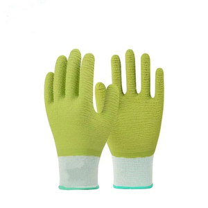 Gants de travail robustes personnalisés en latex enduit, paume antidérapante en latex gaufré, poignet élastique tricoté sans couture, pour le jardinage - Product Image 4