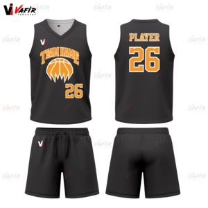 Maillot de basket-ball réversible 100% polyester imprimé personnalisable personnalisé respirant antibactérien entraînement à séchage rapide - Product Image 4