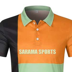 T-shirt d'été en polyester/coton pour hommes, couleur unie, tissu tricoté brodé anti-rides, fourniture OEM pour polos - Product Image 3