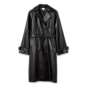 Abrigo largo de lana de color liso, moderno, para otoño e invierno, para mujer, talla grande, con forro de piel sintética antiarrugas. - Product Image 1