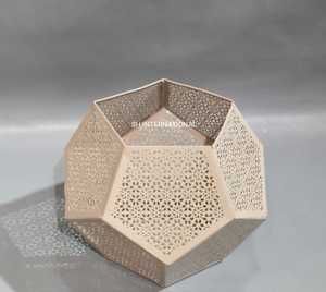 Elegante hecho a mano artesanías antiguas HOJA DE Metal forma ovalada soporte de luz de té alta calidad respetuoso con el medio ambiente decoración del hogar para Navidad - Product Image 4