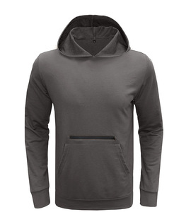 Venta al por mayor Fitness Tudung deportes ligero pulóver ropa de entrenamiento personalizado bordado sin cuerda en blanco Atlético hombres Sudadera con capucha - Product Image 2