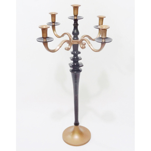 Candelabro Moderno de Estilo Nórdico de Dos Tonos, Diseño Antiguo, de Aluminio, con 5 Brazos, Decoración Navideña Elegante para Bodas, Diseño Colorido - Product Image 2