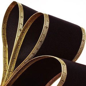 Elegance Velvet Flocked <b>Ribbon</b> Roll Luxury Floral Organza & Metallic Polyester for Wedding & Christmas Gift Wrapping - Product Image 5