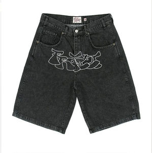 Custom Mens Embroidery Blue Denim Washed Baggy <b>Shorts</b> <b>Low</b> MOQ Streetwear Solid Pattern Reasonable Price OEM Available - Product Image 6