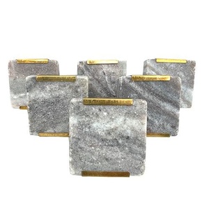 Ensemble de 6 carrés en pierre naturelle pour poignée de porte, couleur, forme et taille personnalisées, fabriqué en Inde - Product Image 1