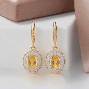 Handmade Stylish Vintage 18K Solid Gold Drop Earrings Pearls <b>Diamonds</b> & Gemstones for Women's <b>Wedding</b> Shades Rose White Yellow - Product Image 6
