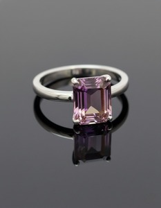 Anillo de boda de tamaño variable Vintage de Plata de Ley 925 hecho a mano, corte de cojín, ajuste de punta de piedra preciosa de ametrino Natural para aniversario - Product Image 2