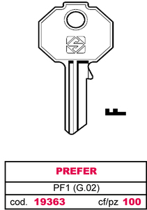Chiave Asc Pf1 (g.Vac 0) Prefer - Product Image 1