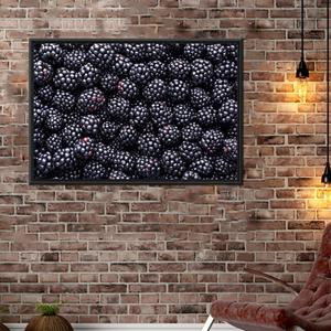 Modern Berry Wall Decor <b>Canvas</b> Print, Personalized Room Art,1P:Black <b>Framed</b> - Product Image 1