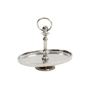New Latest Design Aluminum Cake Stands with Ring Handle Polished Finished Table Top Cake Tool Partyware Display Stand