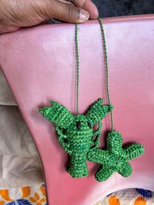 Bolso de Rafia Hecho a Mano con Borlas y Pompones, Diseño de Estrella de Mar y Hojas de Cerezo y Limón, Gran Capacidad, Listo para la Playa - Product Image 2