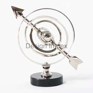 Geometric Accent Home Decor Interior Items Metal Decorative Elegant Circular <b>Globe</b> Model With Base Home Office Collectable Gift - Product Image 2