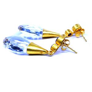 Gemvanity – Ensemble de boucles d'oreilles classiques en argent sterling 925 avec améthystes et plaqué or, design unique, pour femme, idéal pour les soirées - Product Image 5