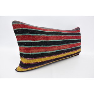 หมอนขนสัตว์เย็บปะติดปะต่อหลากสี12X24นิ้วเบาะลายใบไม้วินเทจ - Product Image 3