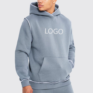 Sweat-shirt à capuche respirant en molleton de haute qualité pour homme, imprimé en relief, style streetwear, coupe classique, 100 % coton - Product Image 1