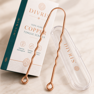 ที่ทำความสะอาดลิ้นรูปตัวยูสองด้าน Divris Copper ใช้ซ้ำได้ สำหรับการดูแลสุขภาพช่องปากในชีวิตประจำวัน - Product Image 6