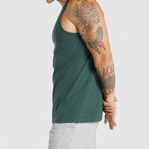 Débardeur de sport pour homme, débardeur de musculation sans manches en polyester, débardeur de musculation sans manches en gros - Product Image 4