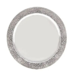 Assiette de présentation décorative ronde argenterie assiette de table vintage sous l'assiette pour la maison hôtel vaisselle décorative sous l'assiette - Product Image 1