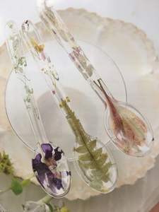 CUSTOM RESIN VIBRANT HANDMADE 100% Resin Salad Servers Set for Home and Hotel Use Includes <b>Ice</b> <b>Cream</b> Spoon Salad Serving - Product Image 4