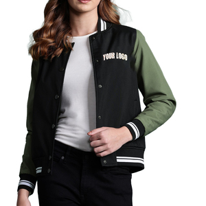 Léger femmes varsity veste élégant vêtements d'extérieur polaire manches laine mélange premium qualité letterman bomber en gros décontracté - Product Image 1