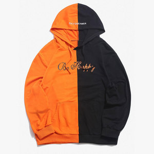 Venta al por mayor 360Gsm 48% POLIÉSTER + 52% algodón Streetwear Vintage gráfico de gran tamaño de manga larga sudaderas con capucha de dos tonos - Product Image 2