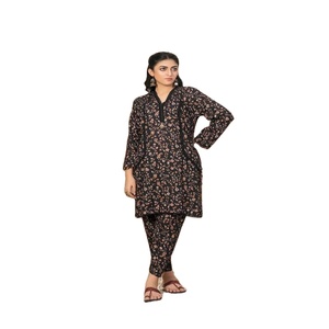 Tawakkal Brand Winter Collection Breathable 2-Piece Pakistani <b>Linen</b> Suits Casual Style Lace Button Woven Digital Print Jeans - Product Image 1