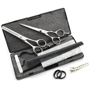 Custom Handmade Professional Stainless Steel Plasma Coating Pet Regular Barber Embroidery Multi Factional Scissors with Barber k