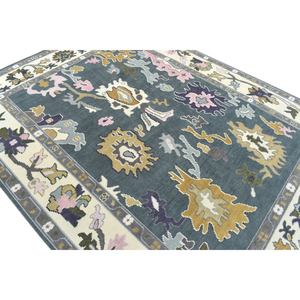 Tapis mur à mur en laine filée à la main de haute qualité avec motif floral à poils coupés pour un usage domestique - Product Image 4