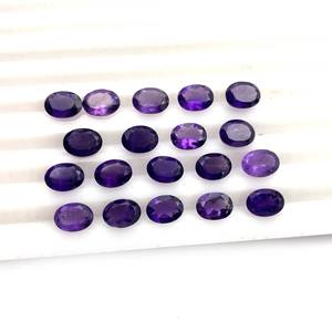 Mélange de pierres précieuses naturelles en vrac d'améthyste africaine taille ovale 4x6 5x7 8x10 10x12 certifié IGI traité thermiquement pour la fabrication de bijoux - Product Image 2