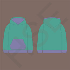 Sweat-shirt à capuche bicolore tendance, confortable et décontracté pour tous les jours - Product Image 3