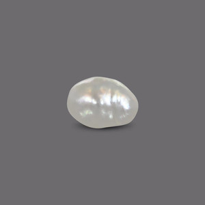Perle de Basra 2,41 carats, perle d'eau douce naturelle blanche pour bijoux ou fabrication de bijoux, trou personnalisable - Product Image 2
