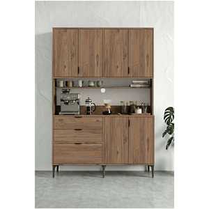 Harmony Maxi 7 Kapakl Design Moderne 2 tiroirs Meuble de Cuisine Studio Marron - Product Image 4