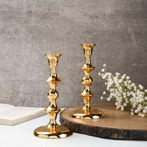 Gold Candle Holder Metal Christmas Decoration for <b>Parties</b>-Iron Candle Stand with <b>Box</b> Packaging - Product Image 3