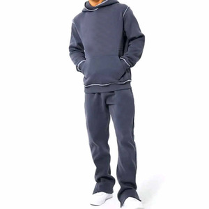 Traje Deportivo Casual de Invierno, Fabricación Personalizada OEM, Color Sólido, Impresión por Transferencia de Calor, 100% Algodón, Transpirable y Ecológico - Product Image 1