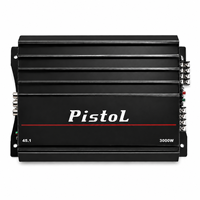 Amplificateur de voiture haute puissance 4 canaux PISTOL 85Wx4 RMS 3000W de crête Classe AB 90dB Gamme complète pour système audio de véhicule